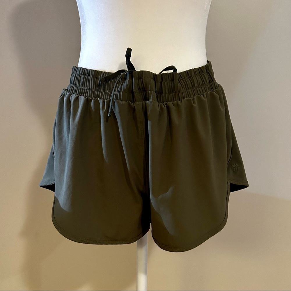 Olive workout shorts